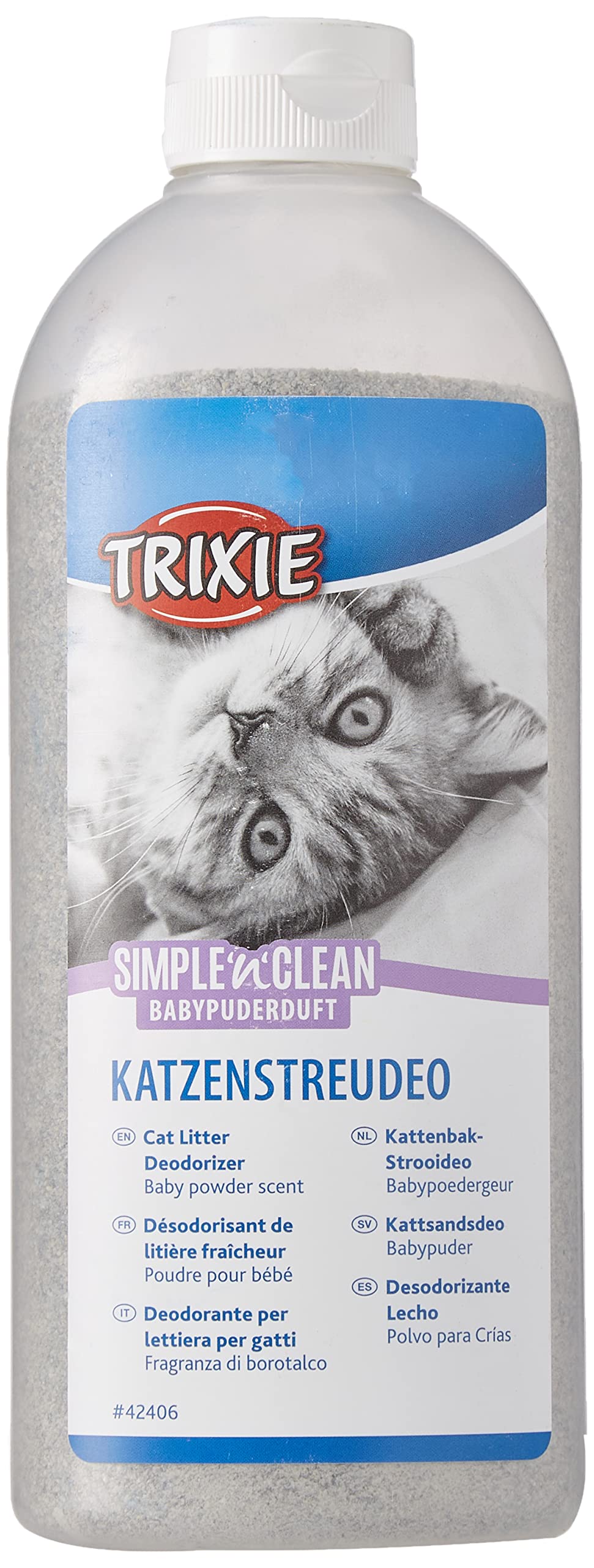 Trixie 42406 Simple’n’Clean Katzenstreudeo, Babypuderduft, 750 g