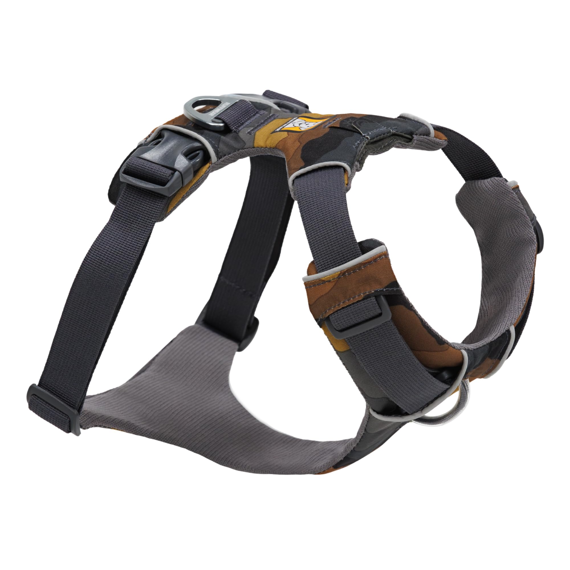 Ruffwear Front Range Hundegeschirr, reflektierendes Y-Geschirr, verstellbares, bequem gepolstertes Alltagsgeschirr für Spaziergänge und Hunderennen, 2 Leinenbefestigungen, Moonlight Mountains M