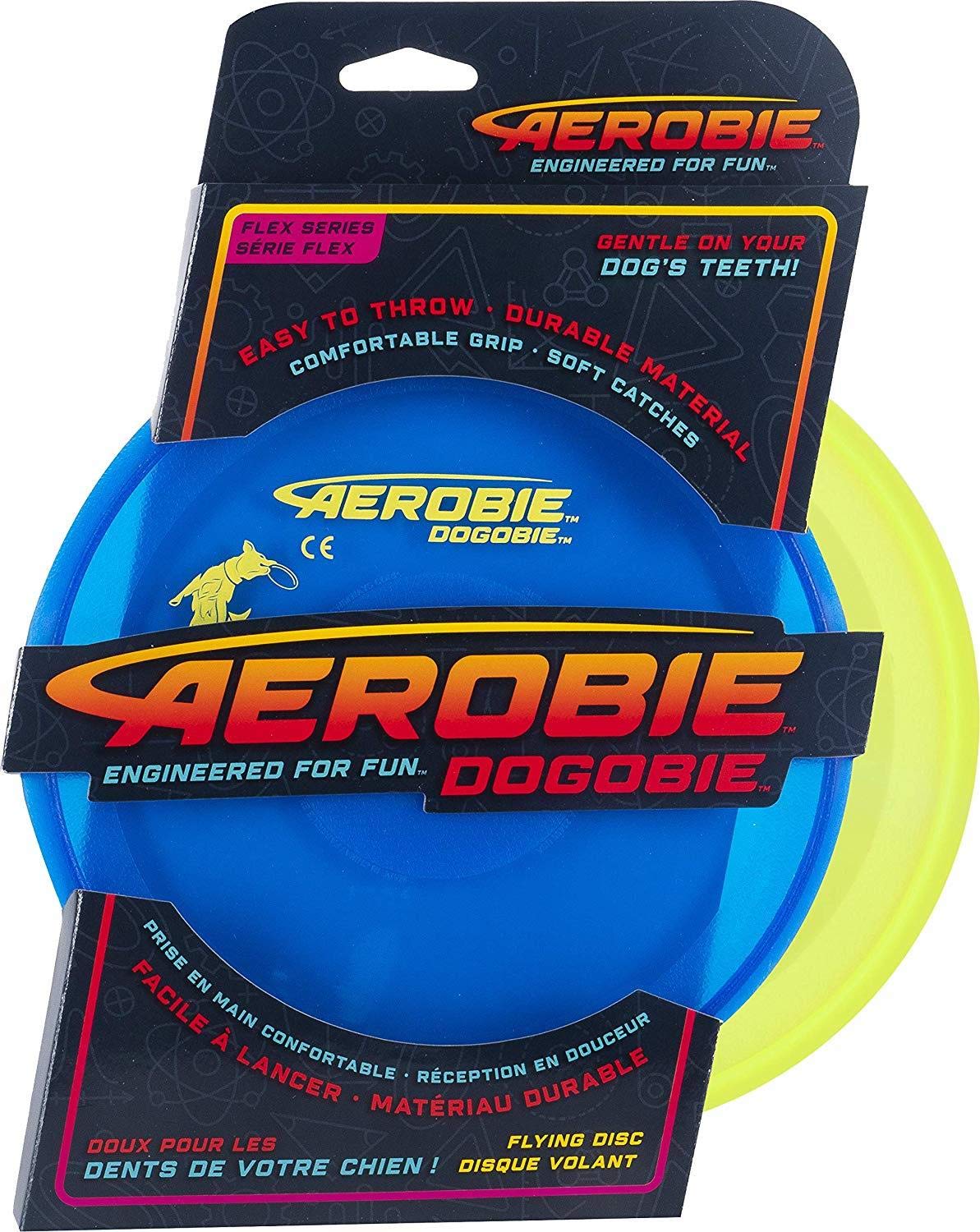 Aerobie 6046416 Dogobie Frisbee, Einfarbig, blau, 20,32 cm (8 Zoll)