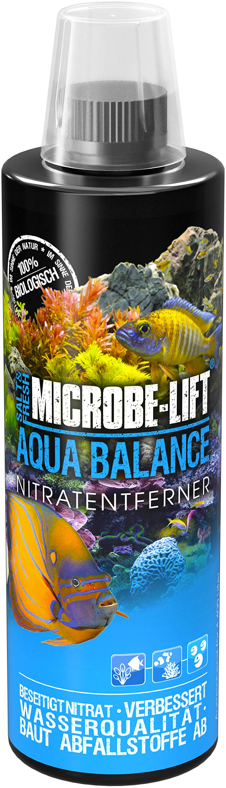 MICROBE-LIFT Aqua Balance – 473 ml – Biologischer Nitratentferner, verbessert Wasserqualität in Allen Aquarien, unterstützt EIN gesundes Ökosystem.