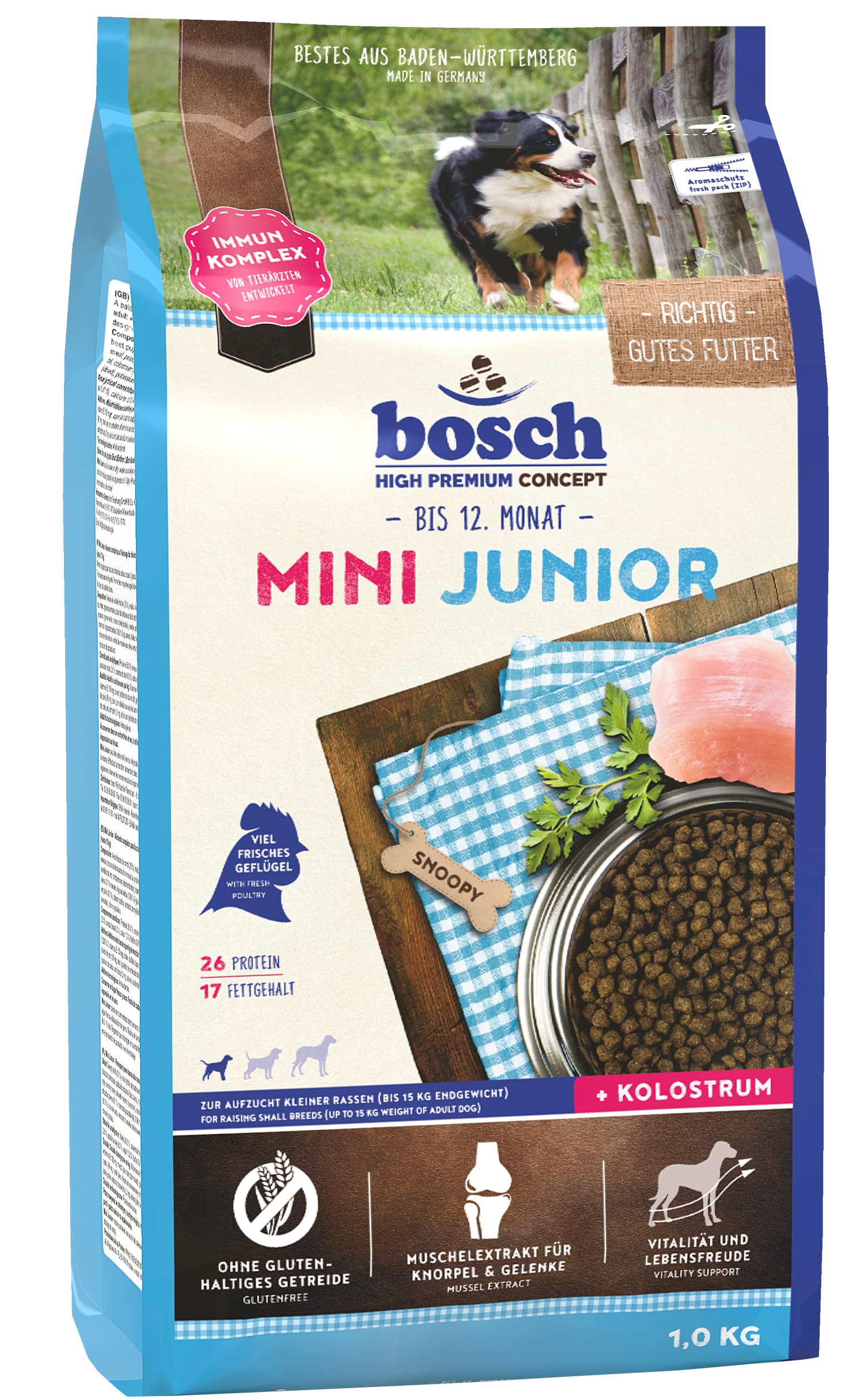 bosch HPC Mini Junior | Hundetrockenfutter zur Aufzucht kleiner Rassen (bis 15 kg) | 1 x 3 kg