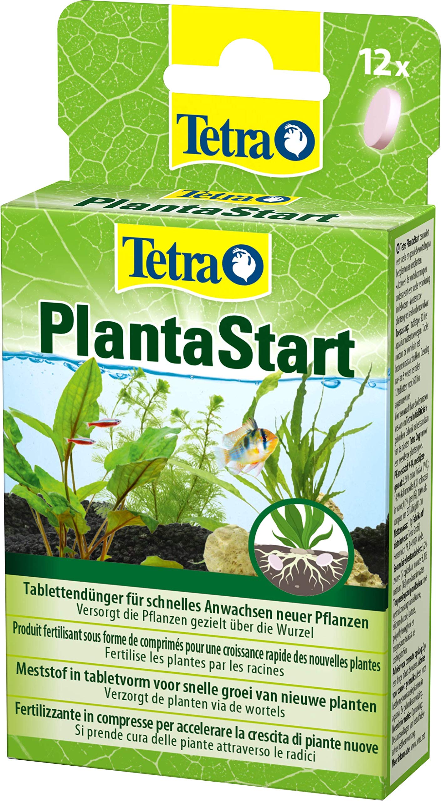 Tetra PlantaStart Düngetabletten (für prächtige Wasserpflanzen im Aquarium, fördert die Wurzelbildung, ideal bei Neu- oder Umpflanzung), 12 Tabletten