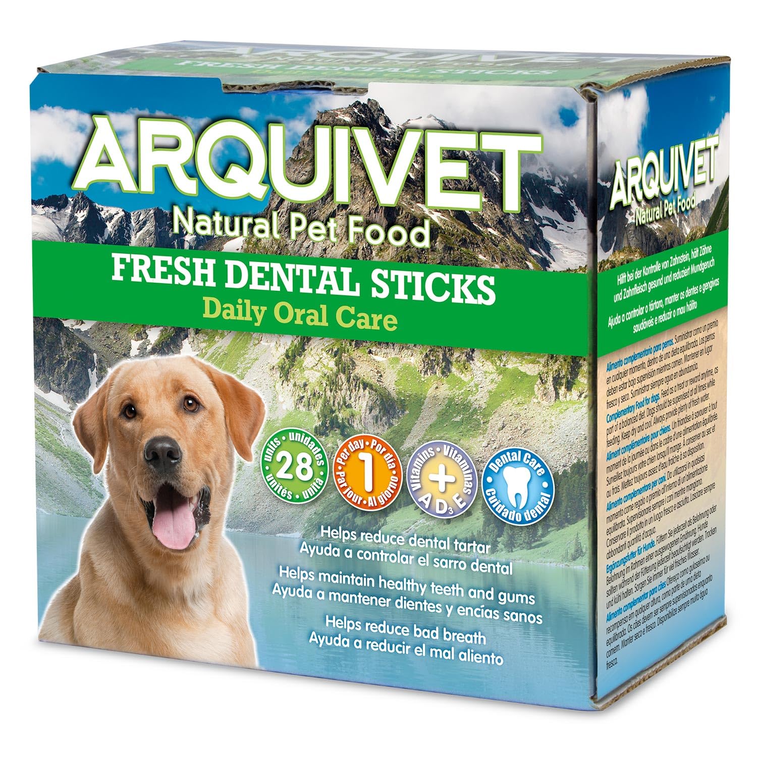 ARQUIVET Fresh dental Sticks – 28 Stück – Zahnsnacks für Hunde – Zahnpflegeprodukte für Hunde – Duschen und Hunde für Hunde