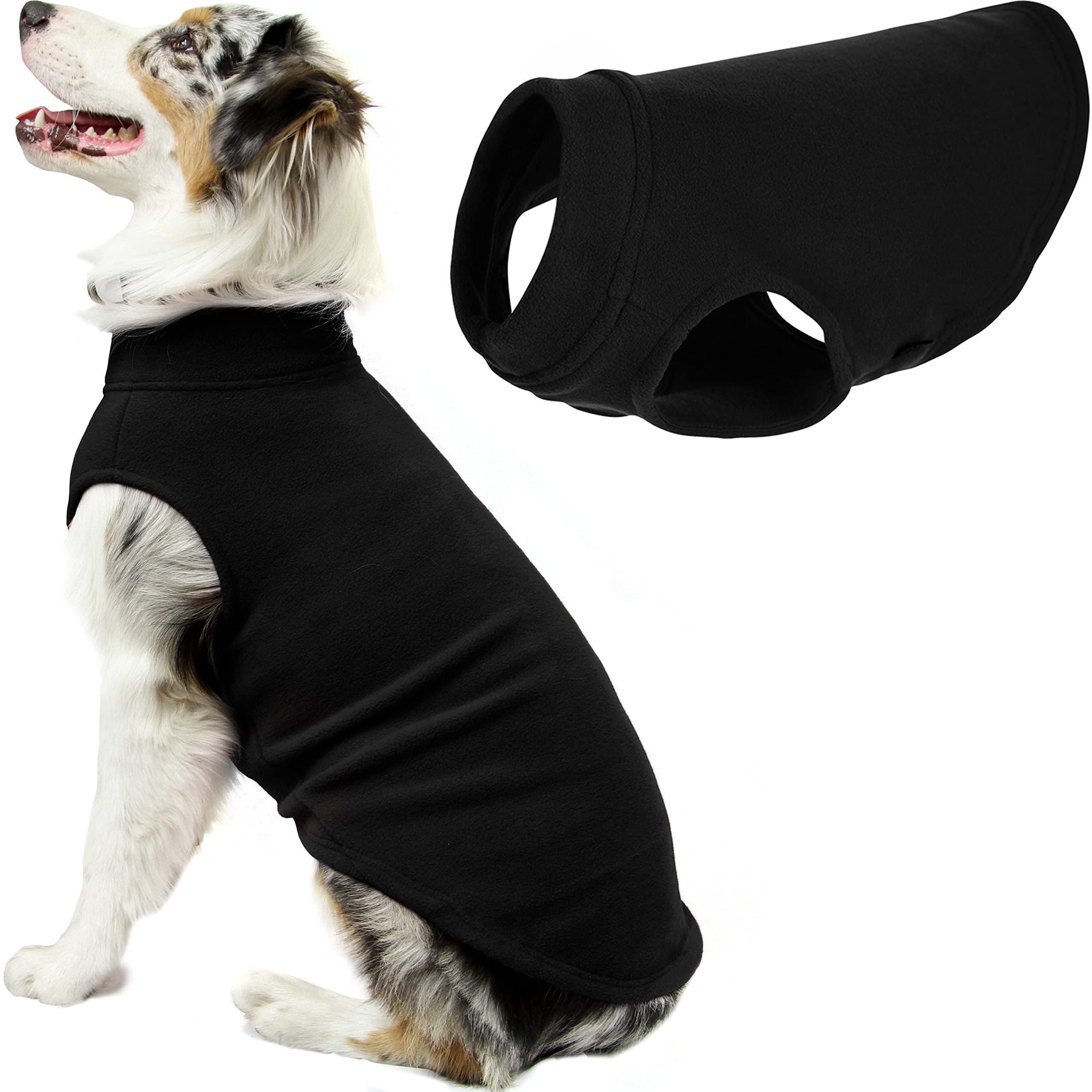 Gooby Hundepullover aus Stretch-Fleece, warmer Pullover, Fleece-Hundejacke, Winter-Hundekleidung für kleine Hunde, große Hunde, Jungen oder Mädchen, weiche, super dehnbare Fleece-Weste, Hundepullover,