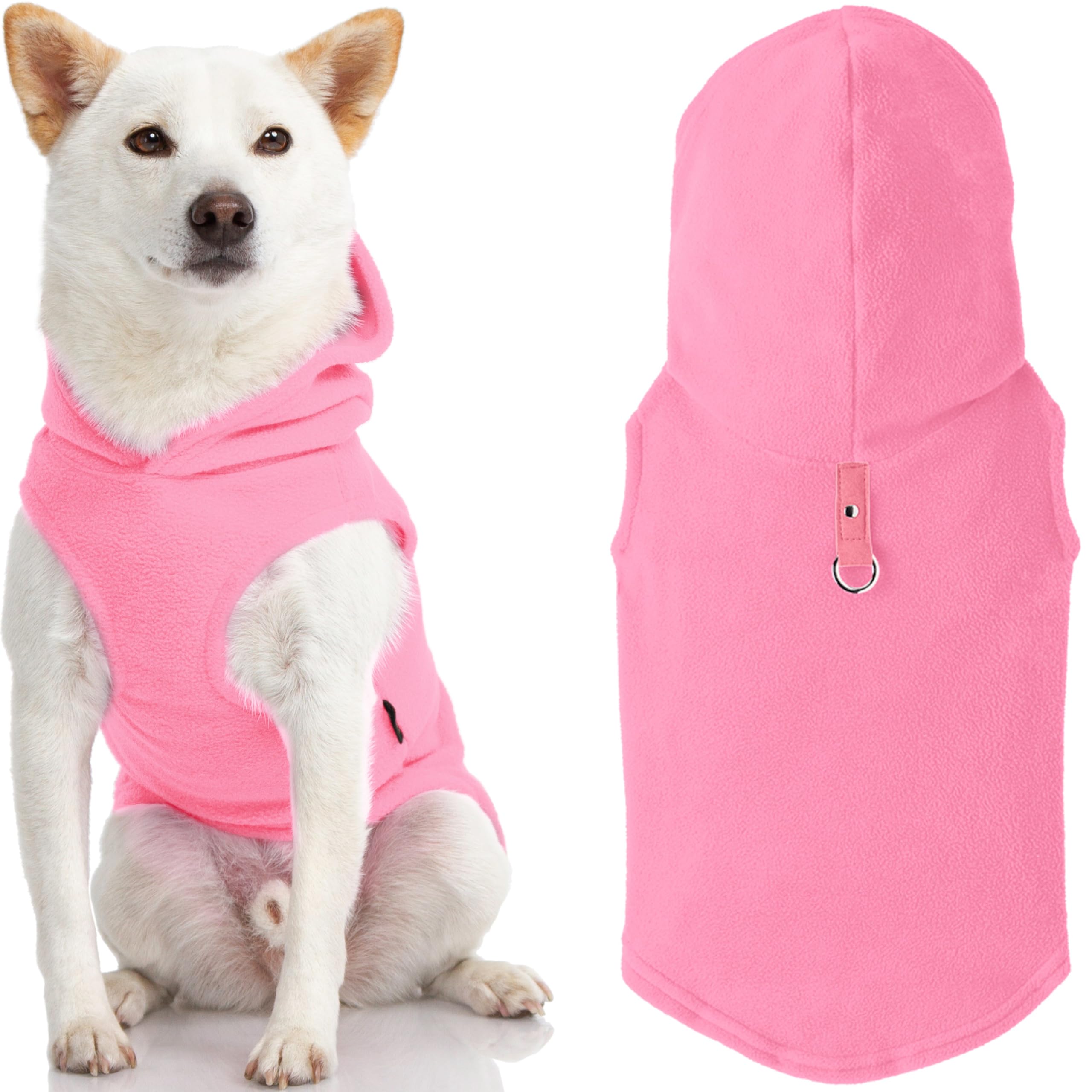 Gooby jeden Tag Fleece kaltem Wetter Weste mit Hoodie für Hunde,