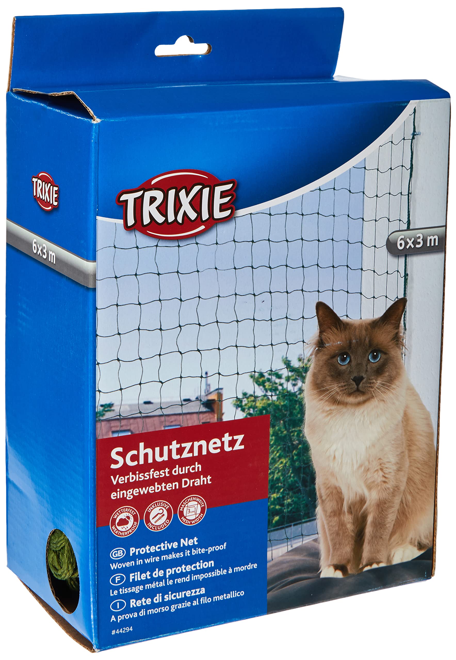 Trixie 44294 Schutznetz, drahtverstärkt, 6 × 3 m, olivgrün