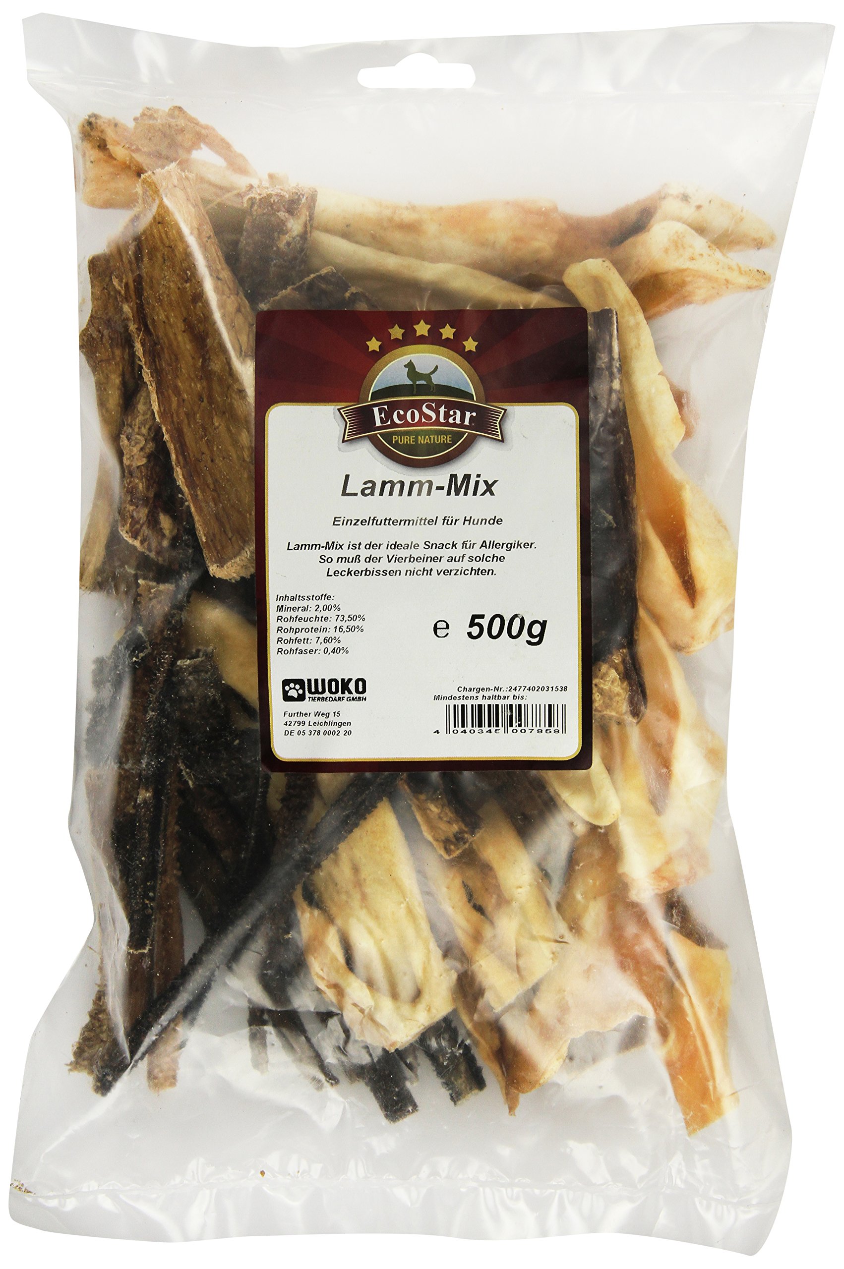 EcoStar Hunde Snack Lamm – Mix 500g, 1er Pack (1 x 500 g)