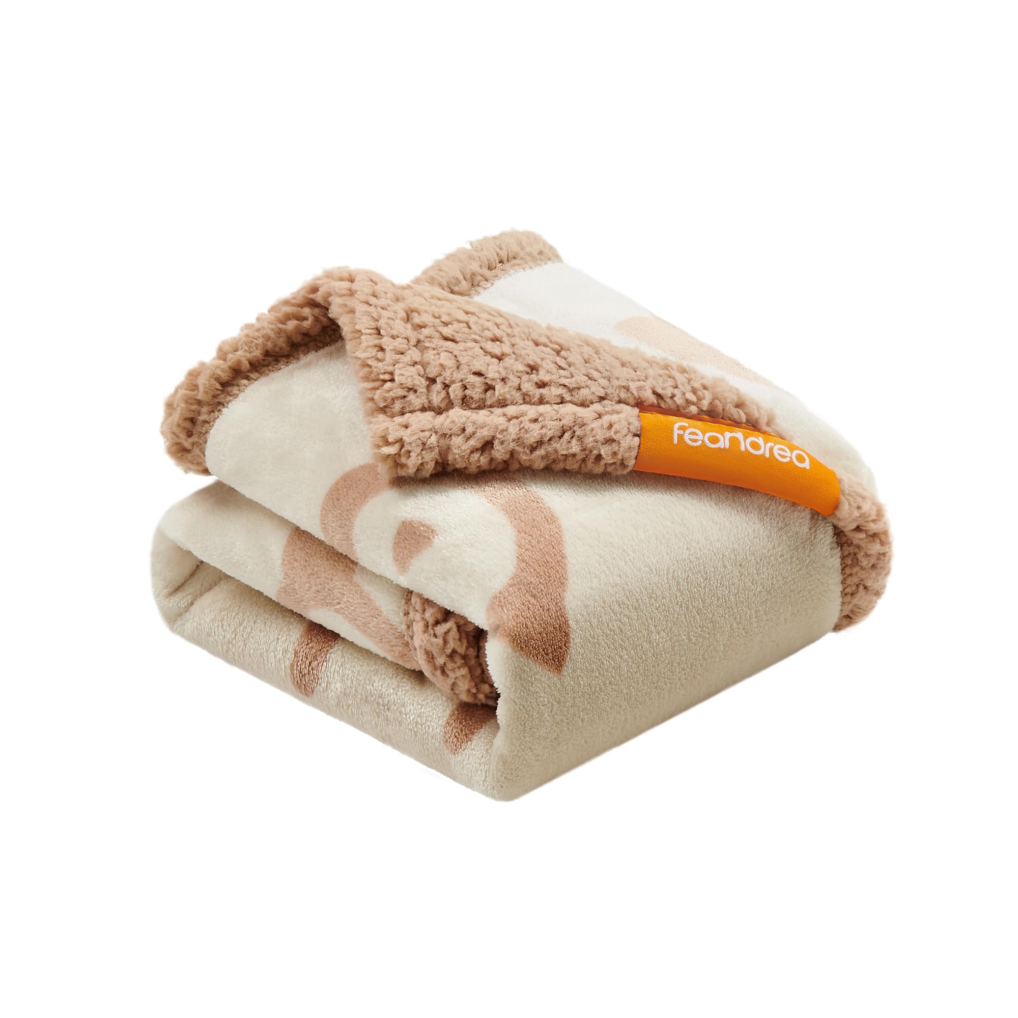 Feandrea wasserdichte Hundedecke, Sherpa Fleece Haustier Decke für Minihunde, Katzen, 73 x 63 cm, S, maschinenwaschbar, beidseitiger Sofabezug-Schutz, beige PPB029K01